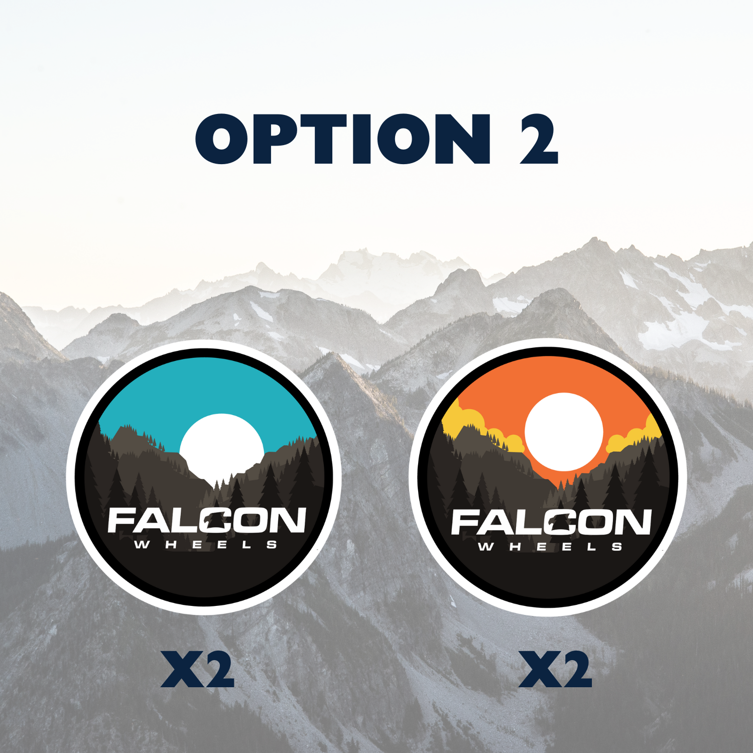 Falcon Wheels Sticker Day & Night 4 pcs - Premium Decals from Falcon Off-Road Wheels - Just $4.99! Shop now at Falcon Off-Road Wheels