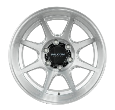 T8 "Seeker"- Silver Brush Face 17x9