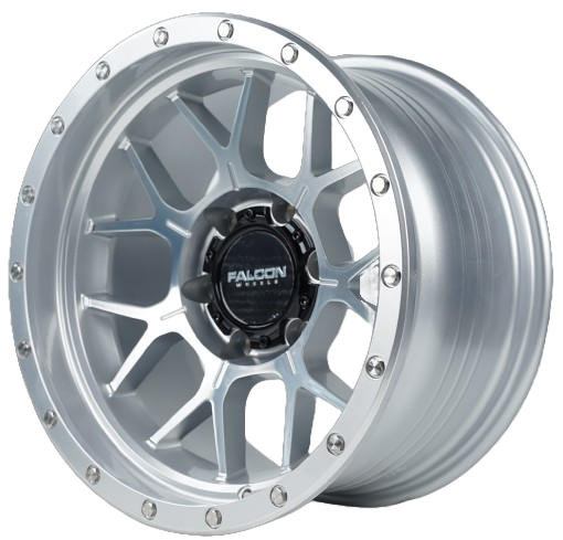 TX - Titan Silver W/ Machine Face 17x9 - Premium Wheels from Falcon Off-Road Wheels - Just $345! Shop now at Falcon Off-Road Wheels