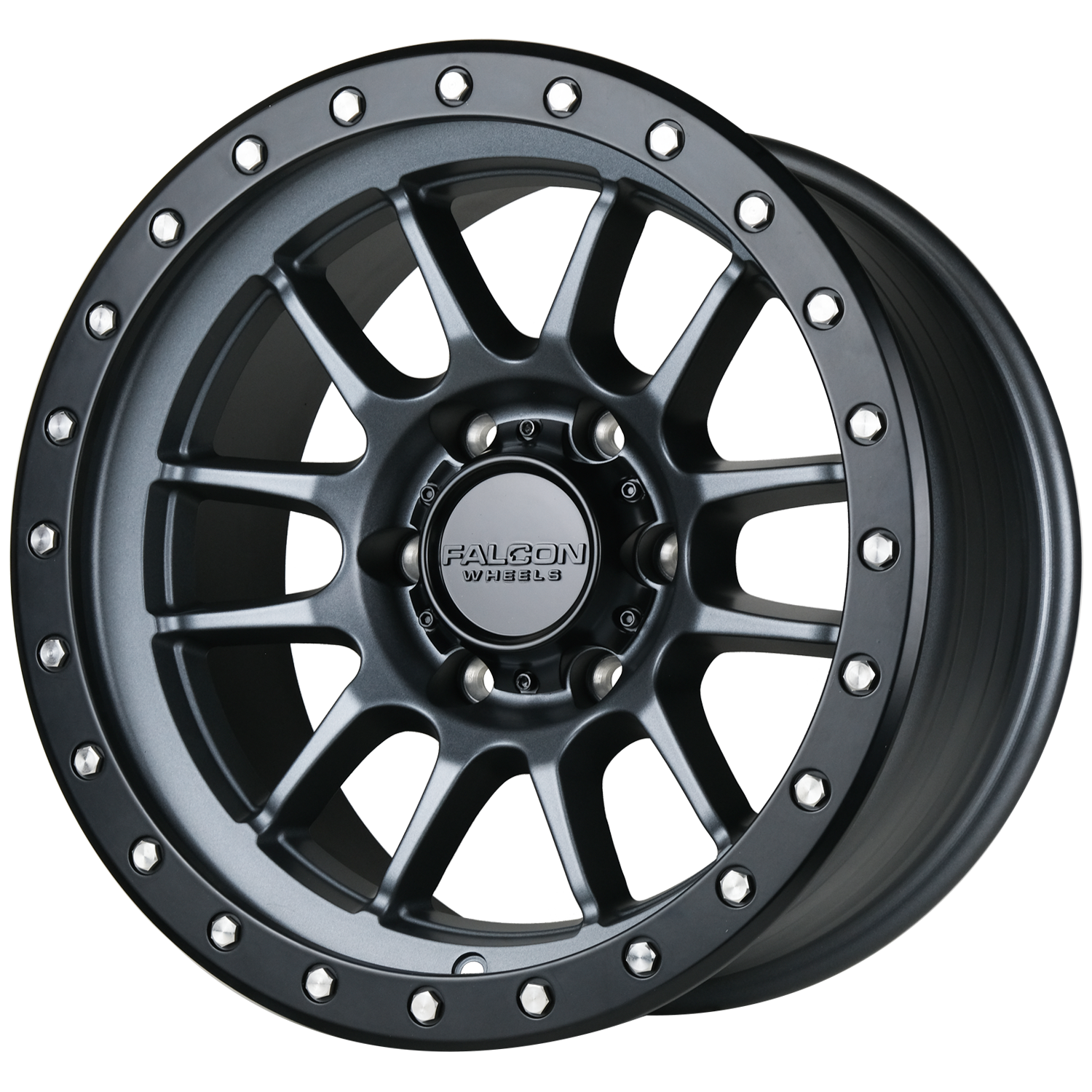 T7 - Matte Gunmetal 17x9 - Premium Wheels from Falcon Off-Road Wheels - Just $295! Shop now at Falcon Off-Road Wheels 