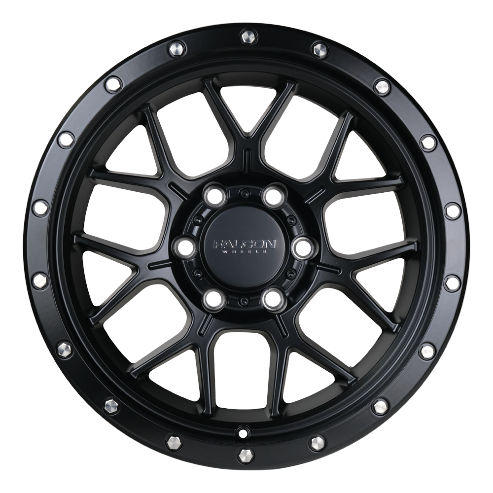 TX - Titan Matte Black 17x9 - Premium Wheels from Falcon Off-Road Wheels - Just $345! Shop now at Falcon Off-Road Wheels