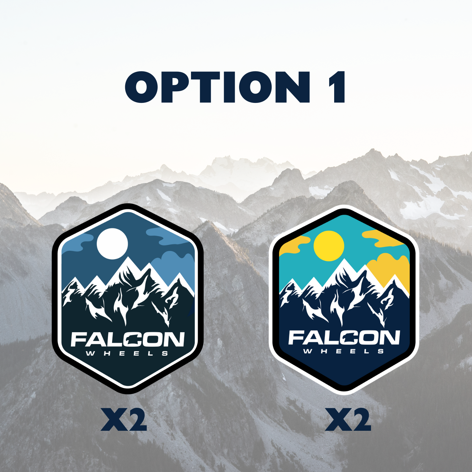 Falcon Wheels Sticker Day & Night 4 pcs - Premium Decals from Falcon Off-Road Wheels - Just $4.99! Shop now at Falcon Off-Road Wheels 