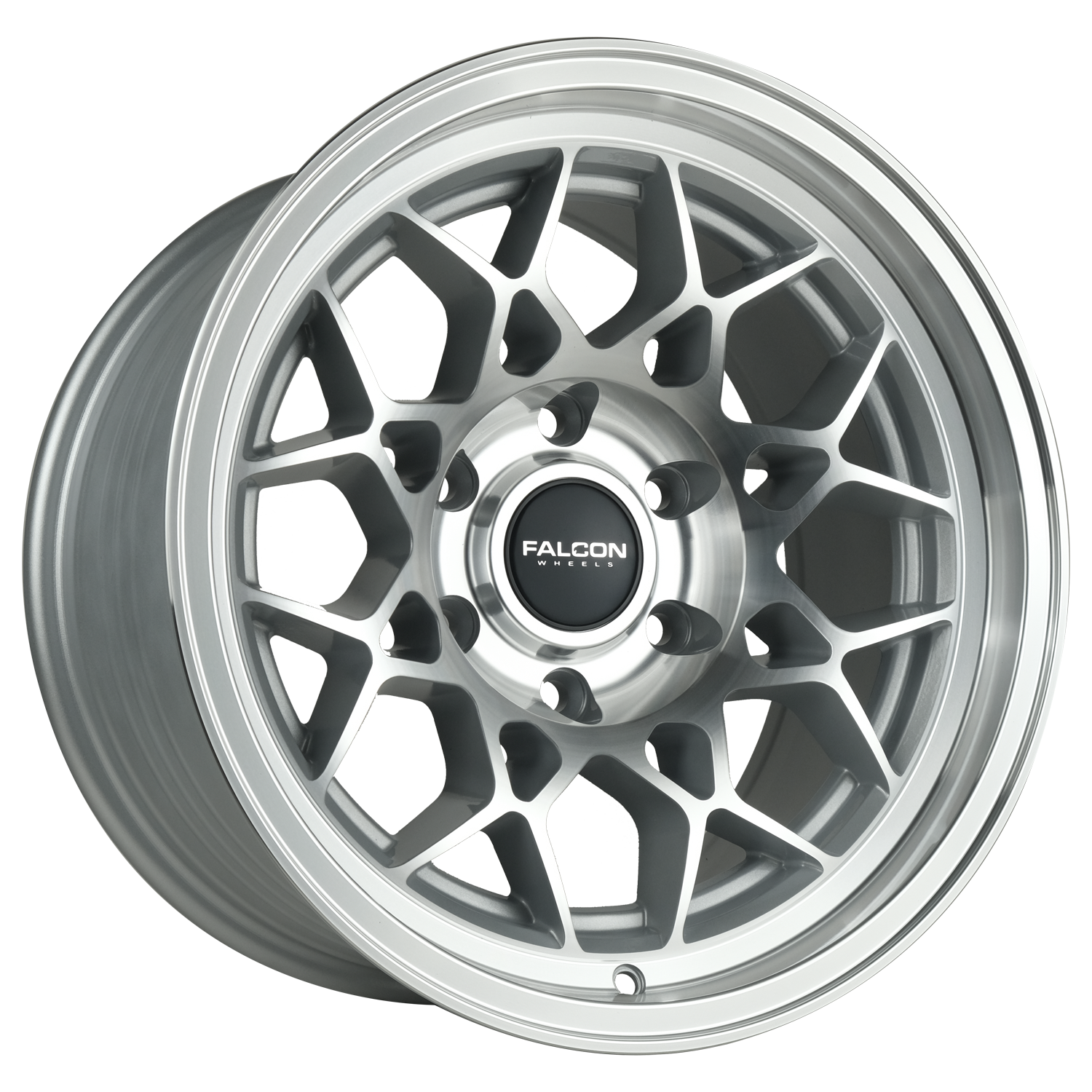 TX3 - EVO Silver w/Machine Face - Premium Wheels from Falcon Off-Road Wheels - Just $295! Shop now at Falcon Off-Road Wheels 
