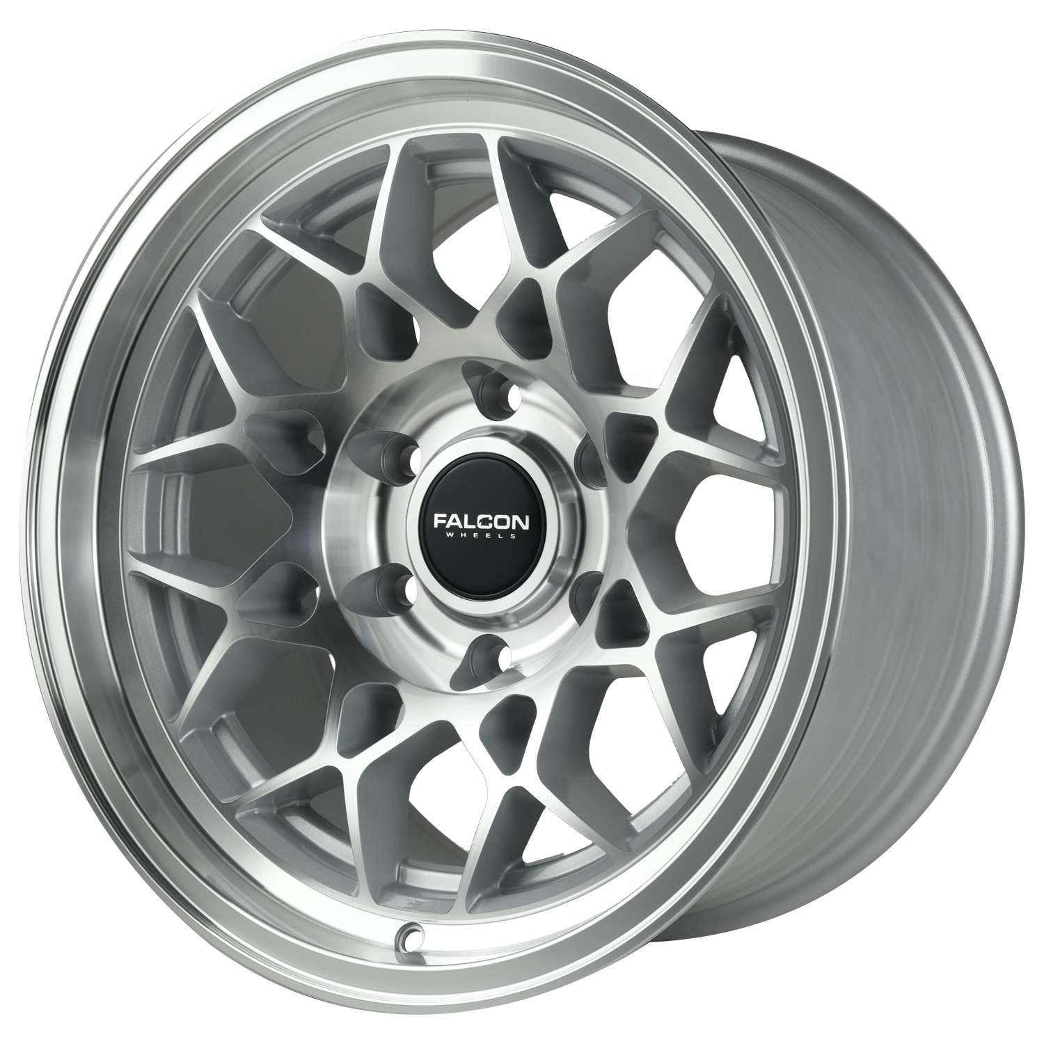 TX3 - EVO Silver w/Machine Face - Premium Wheels from Falcon Off-Road Wheels - Just $295! Shop now at Falcon Off-Road Wheels 