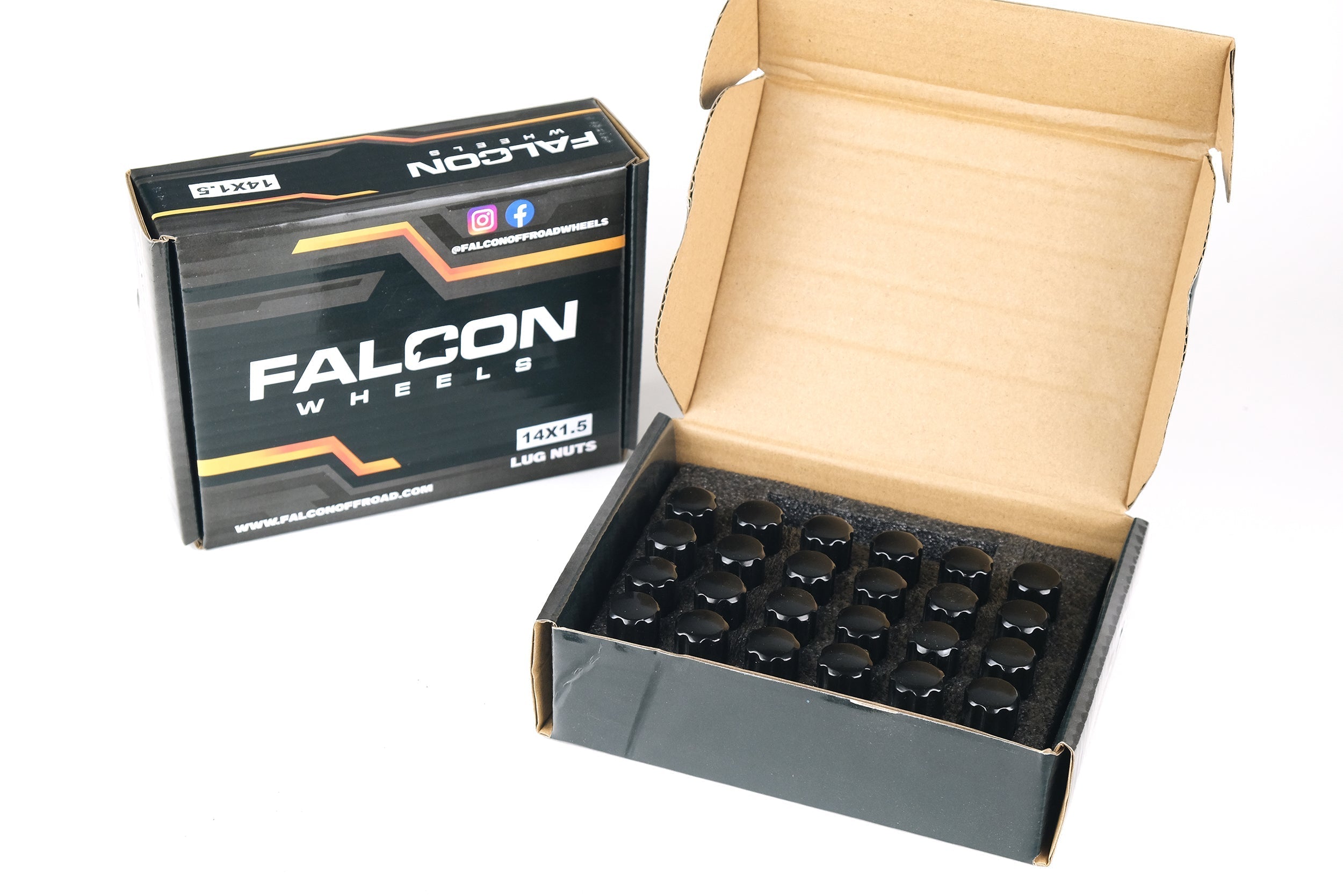 M14x1.5 Spline Lug Nut W/Key 24pc - Premium  from Falcon Off-Road Wheels - Just $48! Shop now at Falcon Off-Road Wheels 