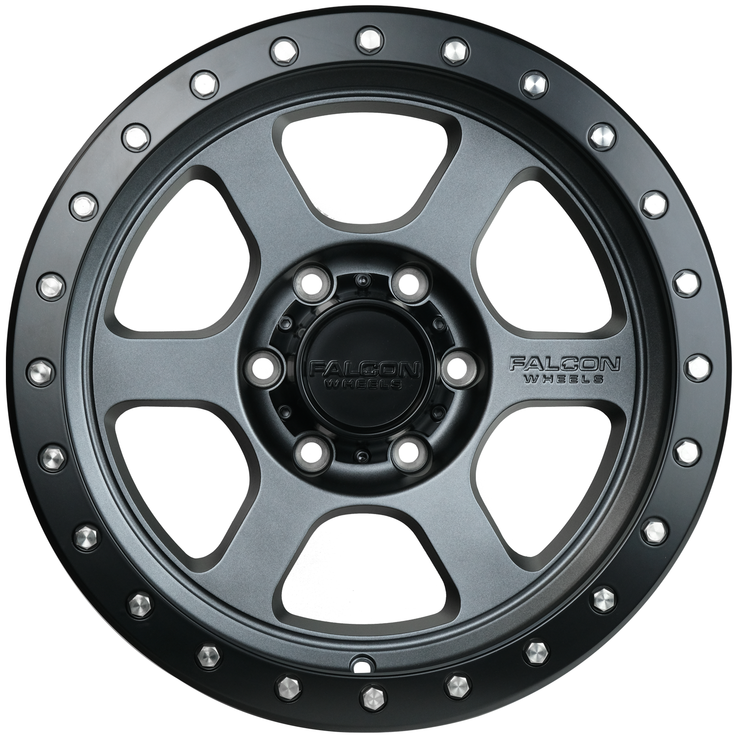 T1 - Matte Gunmetal 17x9 - Premium Wheels from Falcon Off-Road Wheels - Just $335! Shop now at Falcon Off-Road Wheels 