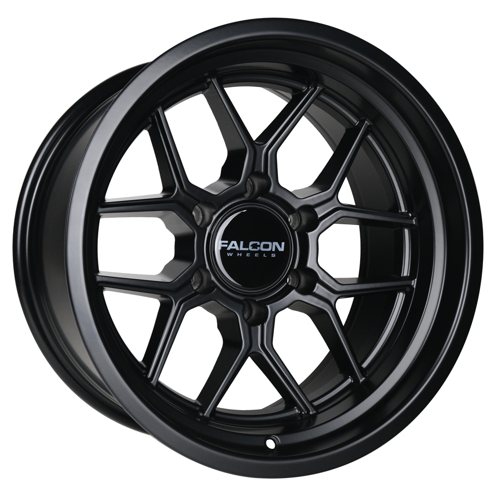 TX1 - Apollo Matte Black 17x9 - Premium Wheels from Falcon Off-Road Wheels - Just $345! Shop now at Falcon Off-Road Wheels 