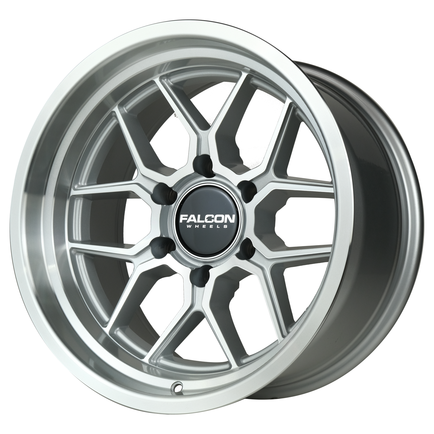 TX1 - Apollo Silver w/Machine Face & Lip - Premium Wheels from Falcon Off-Road Wheels - Just $310! Shop now at Falcon Off-Road Wheels 