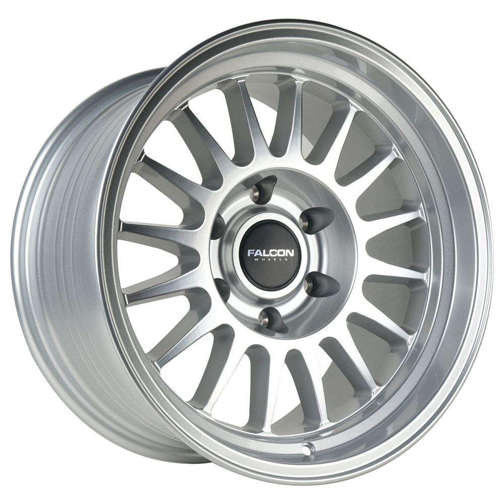 Falcon TX2 Stratos Silver with Machine Face 17x9 6x139.7