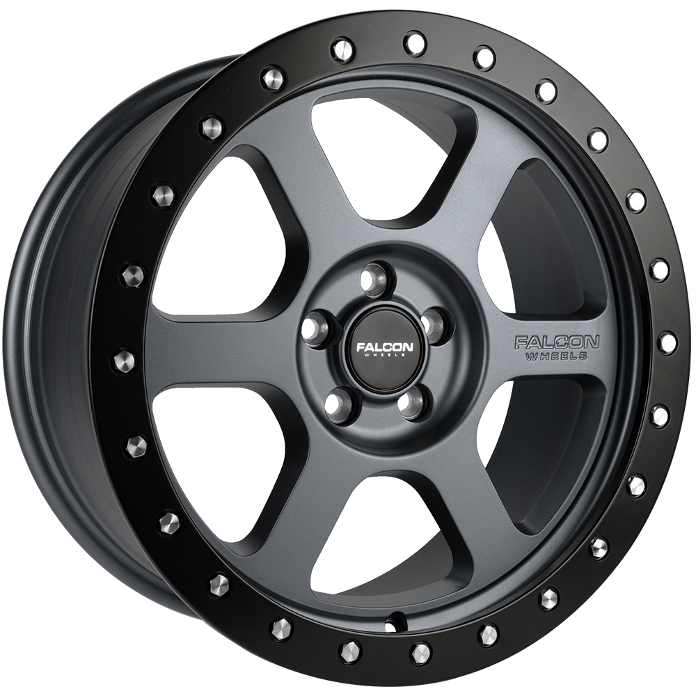 V1 - Matte Gunmetal 17x8 - Premium  from Falcon Off-Road Wheels - Just $221.00! Shop now at Falcon Off-Road Wheels 